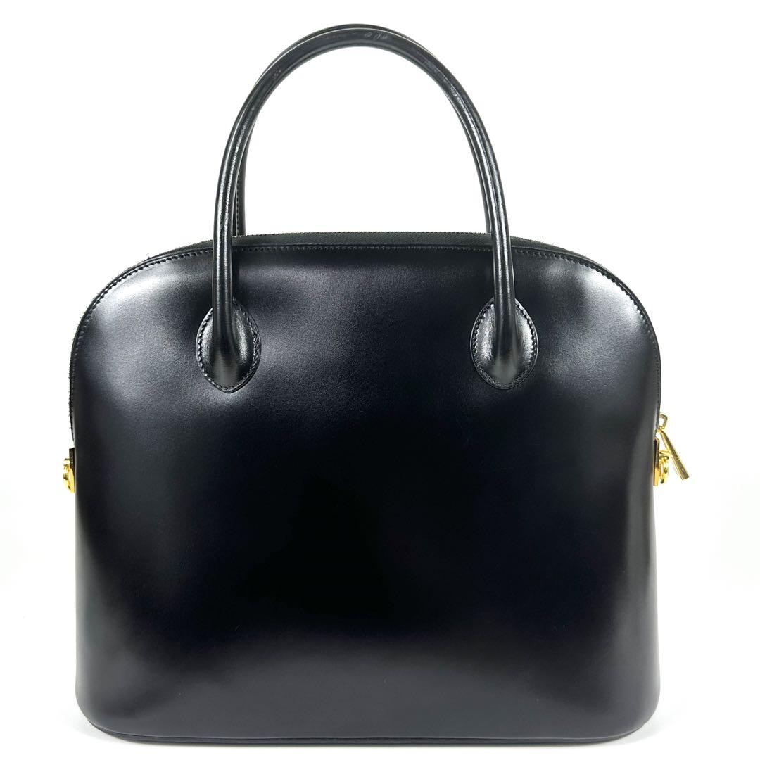 美品 CELINE カーフレザー 2way トートバッグ ブラック ゴールド金具 美品 CELINE カーフレザー 2way トートバッグ ブラック ゴールド