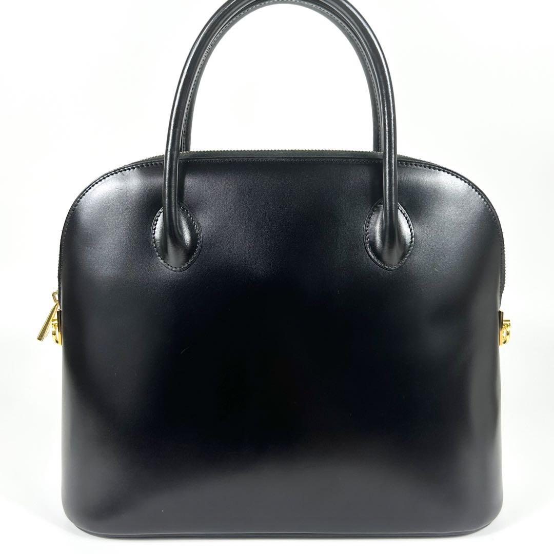 美品 CELINE カーフレザー 2way トートバッグ ブラック ゴールド金具 美品 CELINE カーフレザー 2way トートバッグ ブラック ゴールド