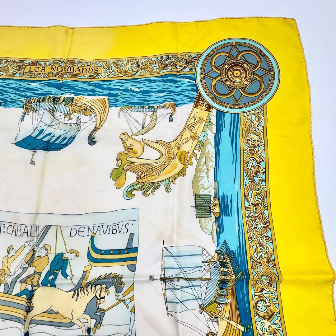 エルメス HERMES シルク LEDOUX LES NORMANDS スカーフ