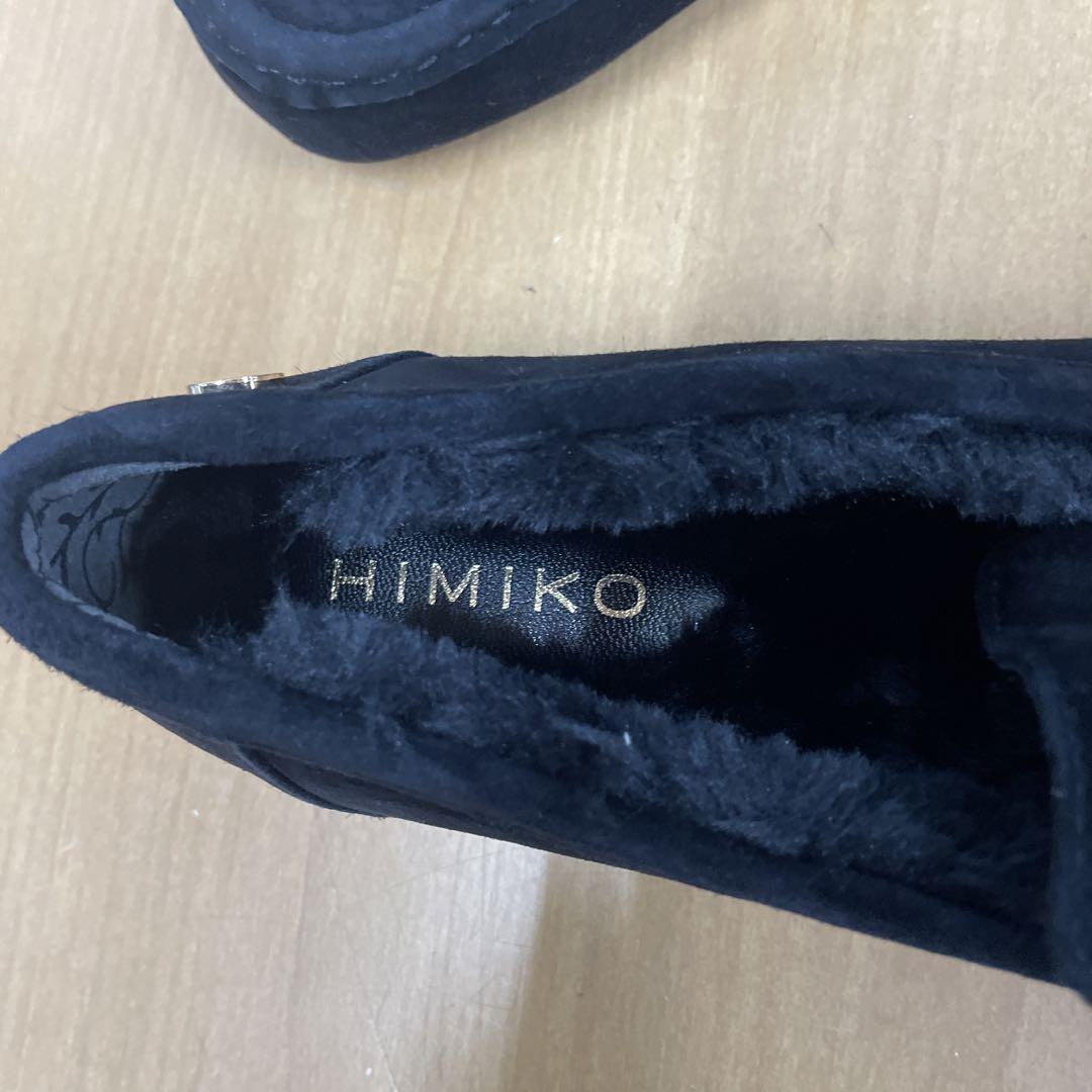 HIMIKO 黒 モカシン スエード 直売公式 HIMIKO モカシン 黒 スエード 23センチ