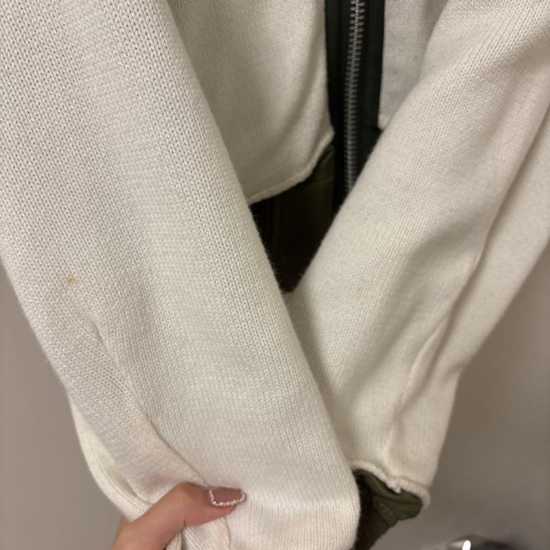 sacai ニット ブルゾン ジャケット ドッキング