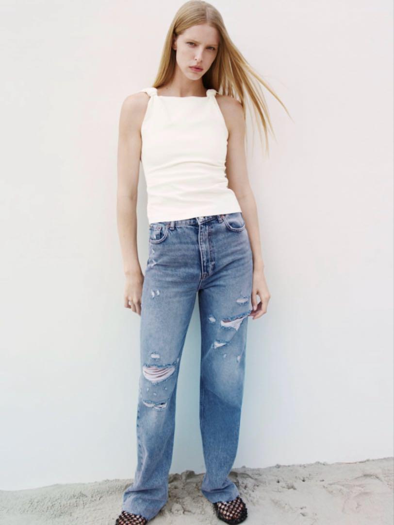 【ZARA】ザラ ノットディテール フィットトップス