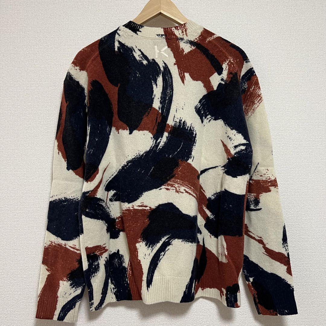 KENZO 抽象パターン ニットセーター M