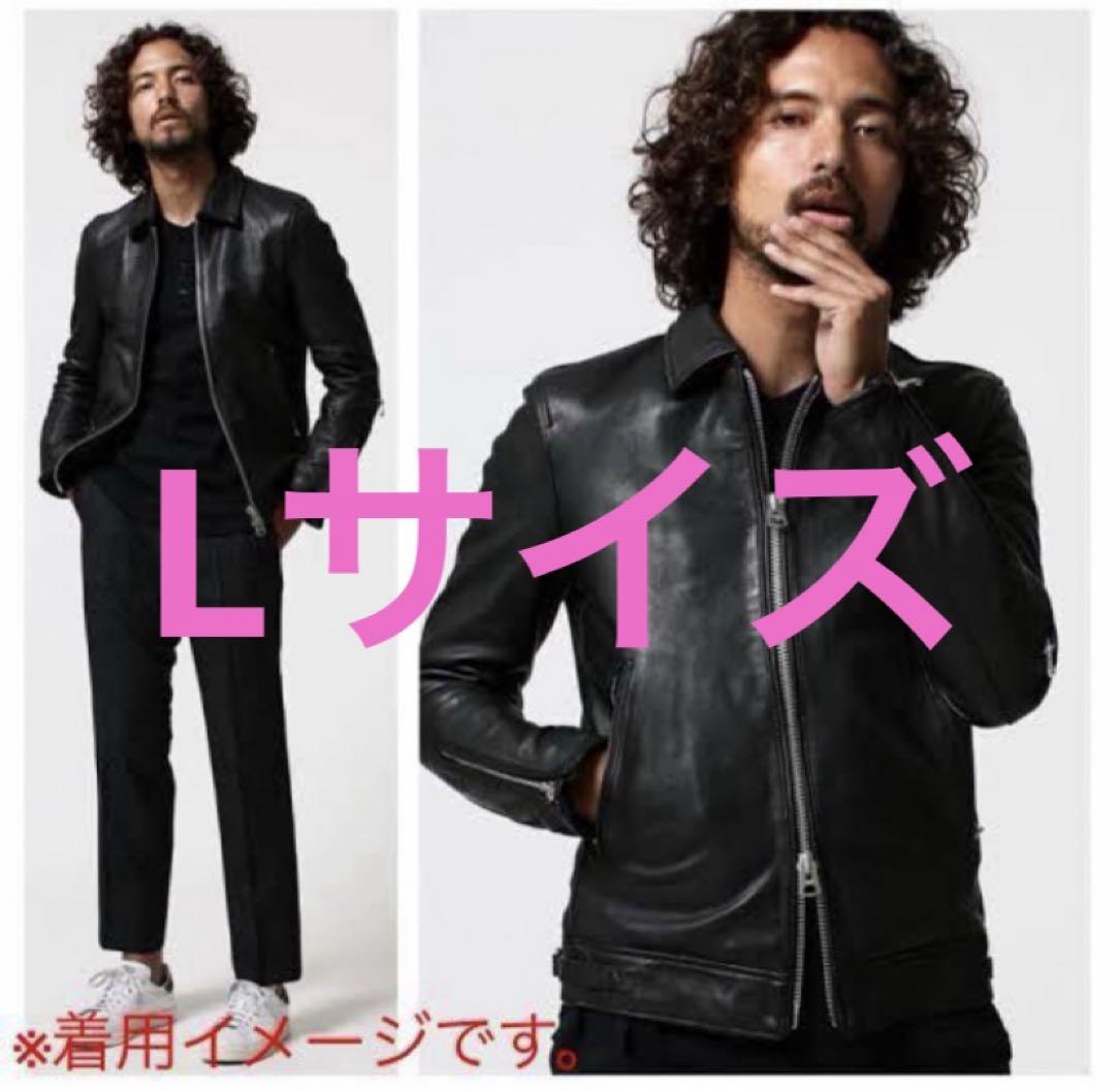 Lサイズ◎NANO UNIVERSE 羊革 シープレザー シングルライダース