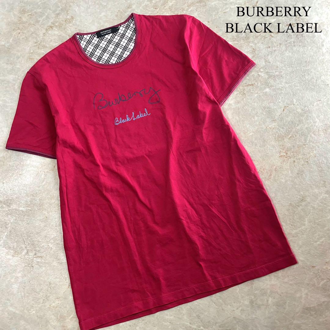 BURBERRY BLACK LABEL ロゴプリント コットン 半袖Tシャツ