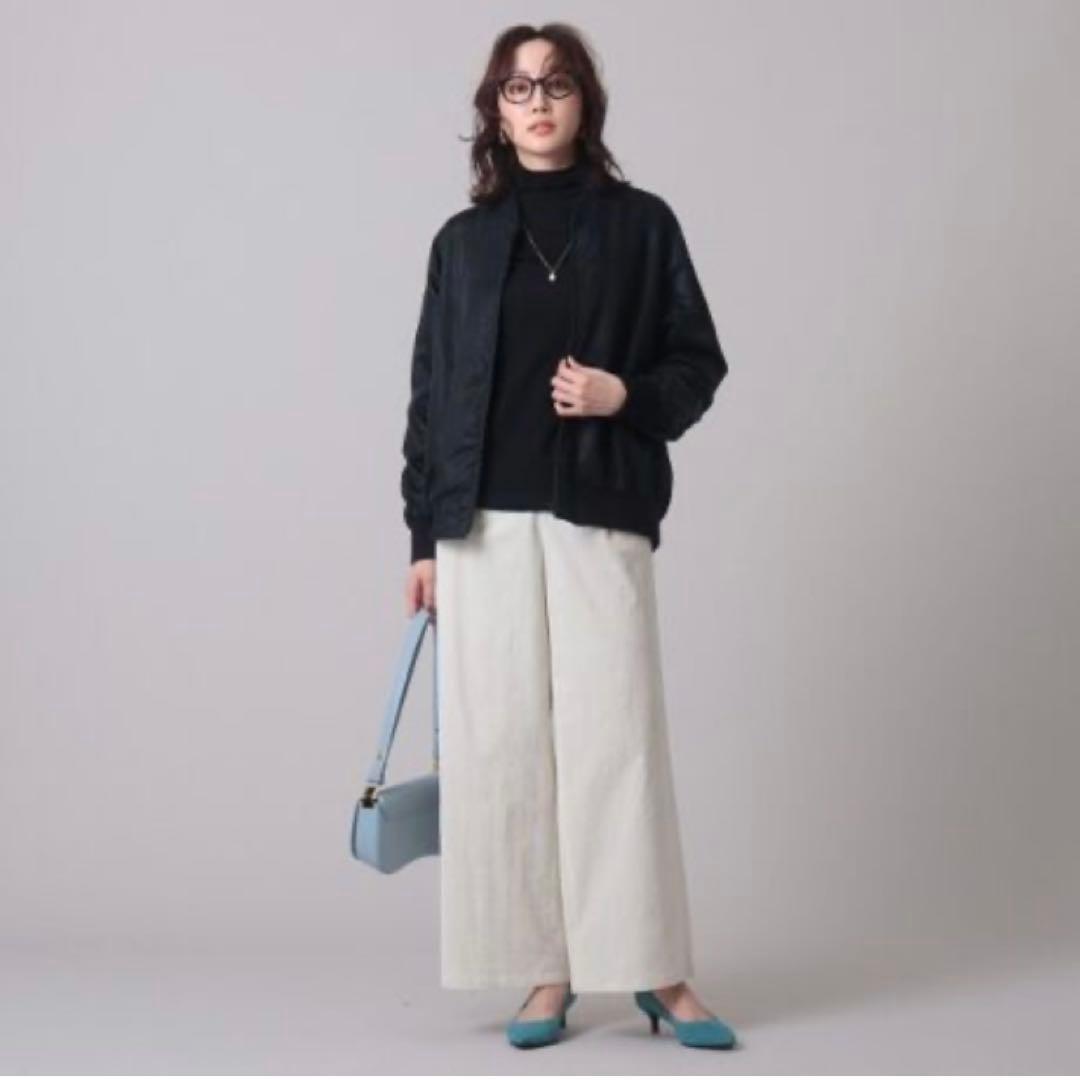 UNTITLEDアンタイトル 洗えるリフレッシュツイル MA-1 ブラック M