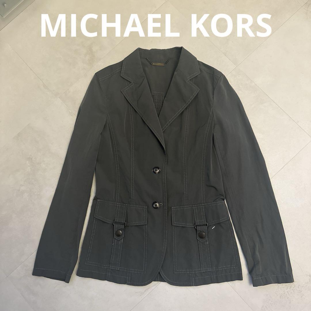 《美品》MICHAEL KORS カーキグレー　テーラードジャケット　ジャンパー