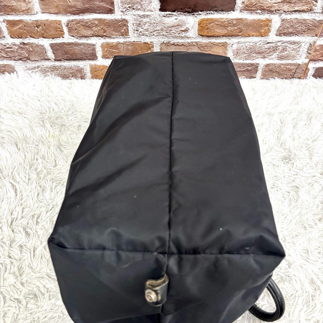 ✨美品✨agnes b アニエスベー ボストンバッグ レザー ナイロン　ブラック