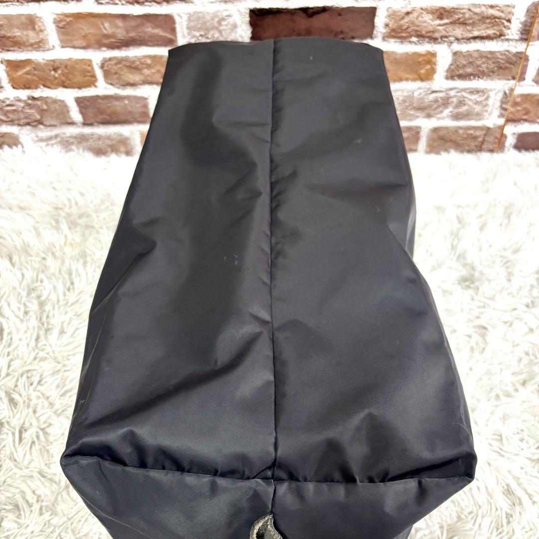 ✨美品✨agnes b アニエスベー ボストンバッグ レザー ナイロン　ブラック