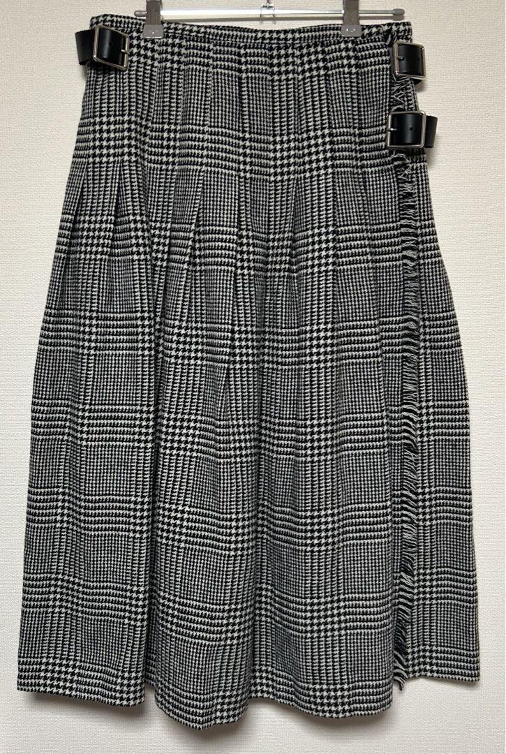 百貨店4万4000円□blancvert□ウエストゴムタフタスカート□36 7号