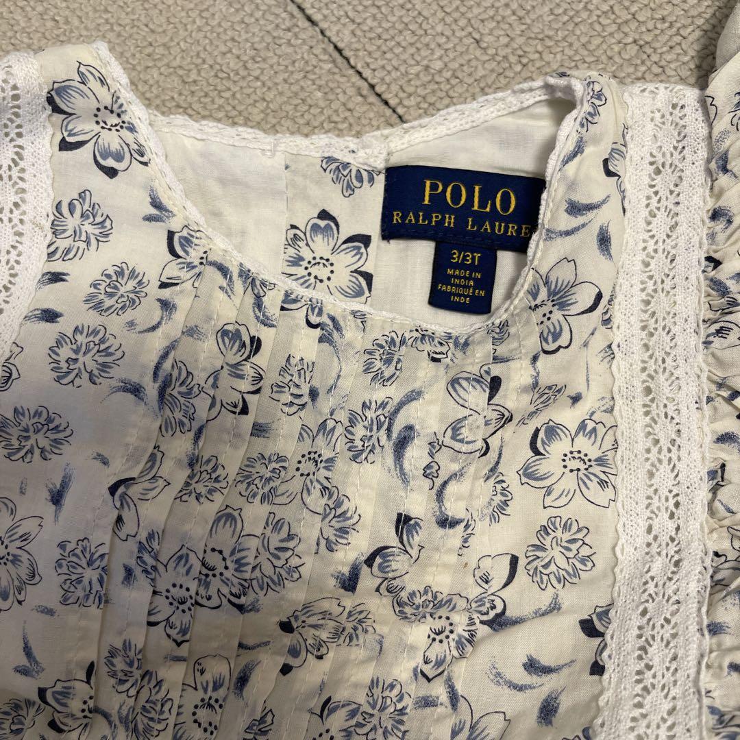 POLO RALPH LAUREN 花柄ノースリーブワンピース 3T - メルカリ