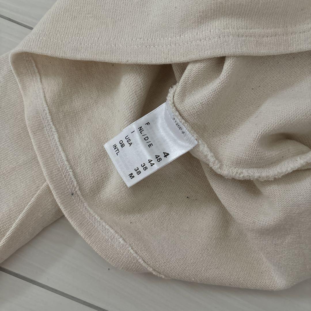 T4【水通しのみ未使用】バスクTシャツ　セントジェームス　肘パッチ生成り