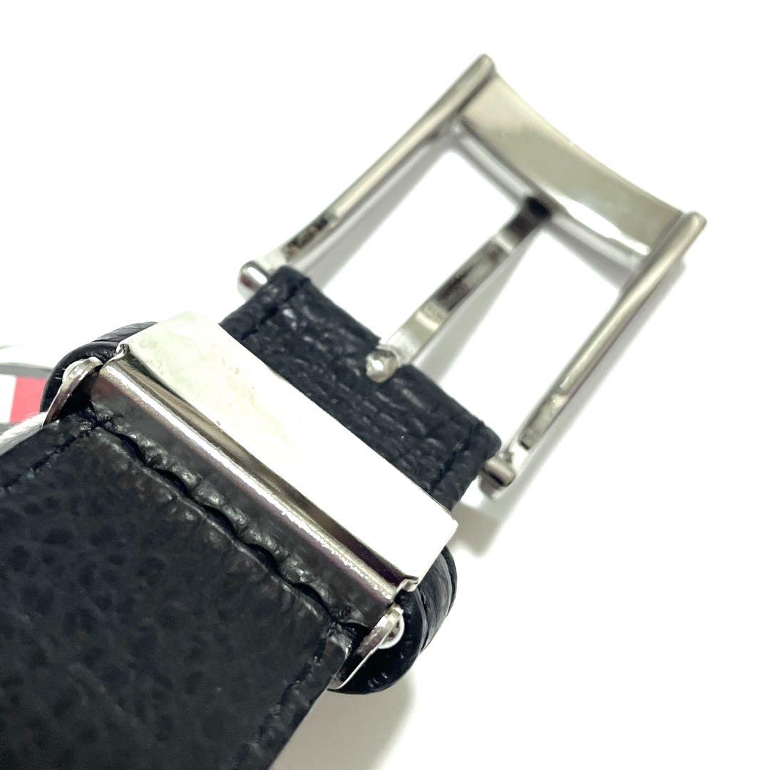 新品　DAKS ダックス　紳士用　日本製　イタリアンレザー　ベルト　ブラック