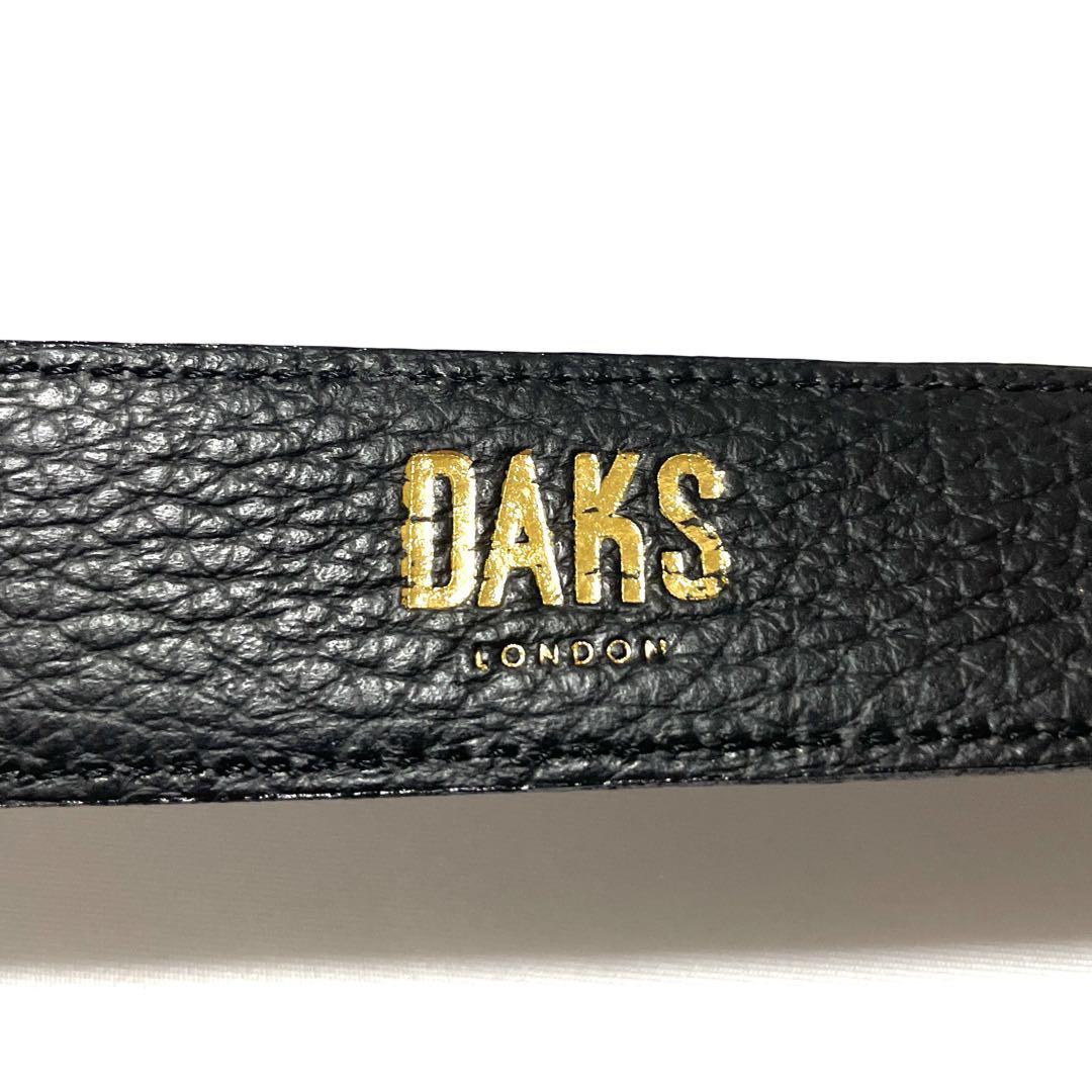 新品　DAKS ダックス　紳士用　日本製　イタリアンレザー　ベルト　ブラック