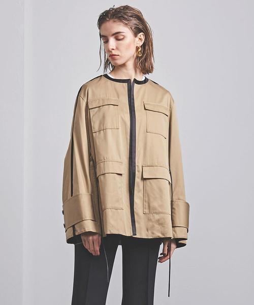 極美品★CINOH｜定価8万 キャメル NO COL PIPING JACKET