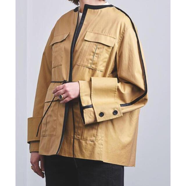 極美品★CINOH｜定価8万 キャメル NO COL PIPING JACKET