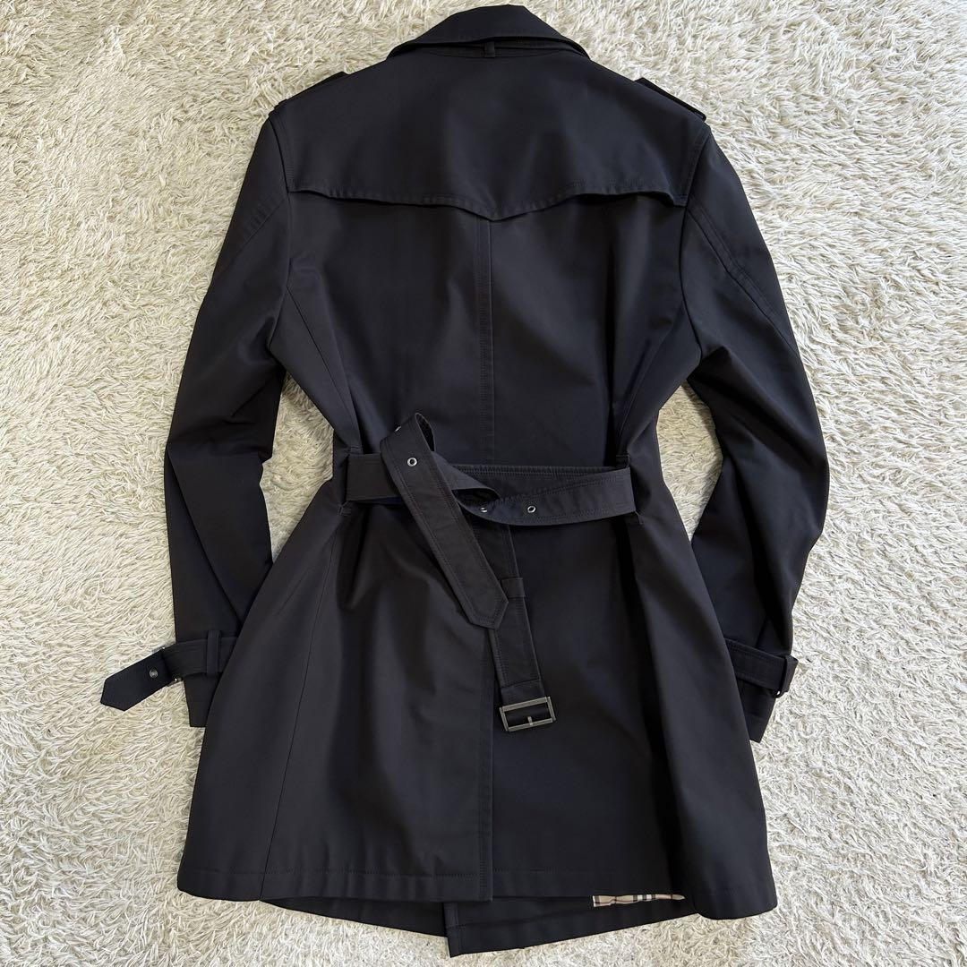 【美品】バーバリーブラックレーベル トレンチコート ノバチェック 黒 LL