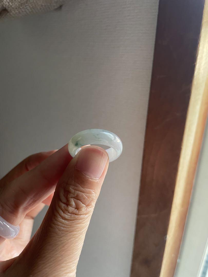 本翡翠 くりぬきリング 18.1mm 飄花
