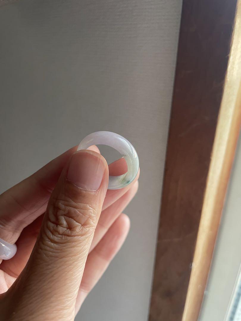 本翡翠 くりぬきリング 18.1mm 飄花