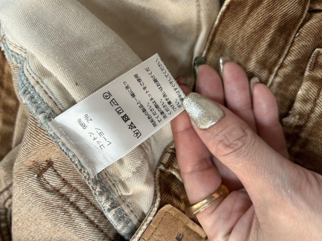 MASONPRINCE 裾ダメージワイドシルエットデニムパンツ　M メンズ