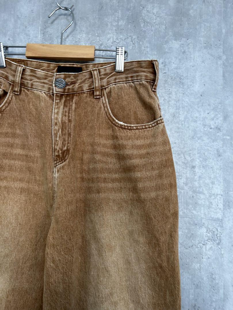 MASONPRINCE 裾ダメージワイドシルエットデニムパンツ　M メンズ