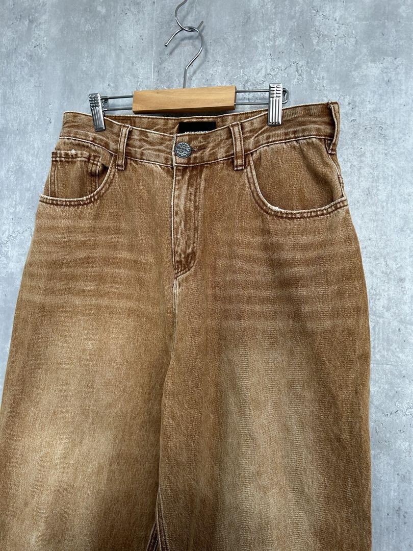 MASONPRINCE 裾ダメージワイドシルエットデニムパンツ　M メンズ