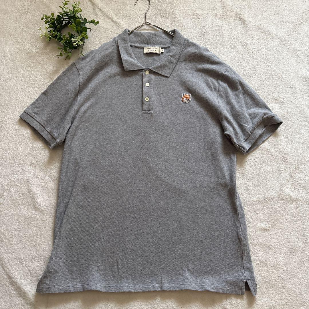 MAISON KITSUNE メゾンキツネ　半袖　ポロシャツ　XL グレー