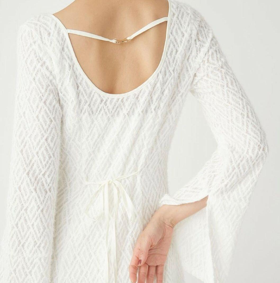 機能性重視 フレイアイディー フェザーラッセルレースフ ワンピースM FRAY I.D