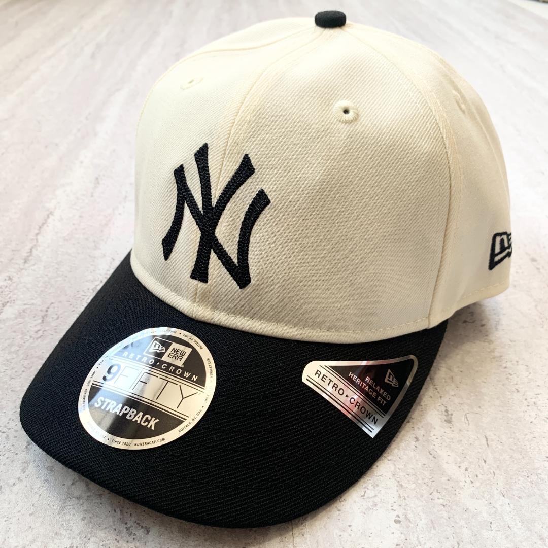 海外限定 NY ヤンキース ニューエラ ツート ン 白黒