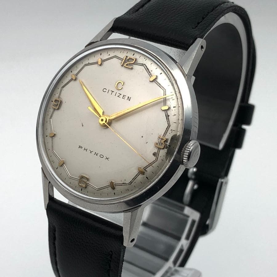 変り文字盤 Citizen センターセコンド 1950年代 ビンテージ手巻き