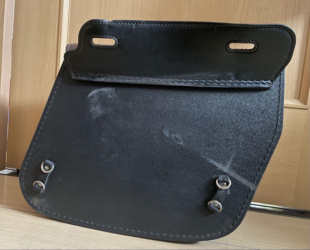シンセティックレザー サドルバッグ