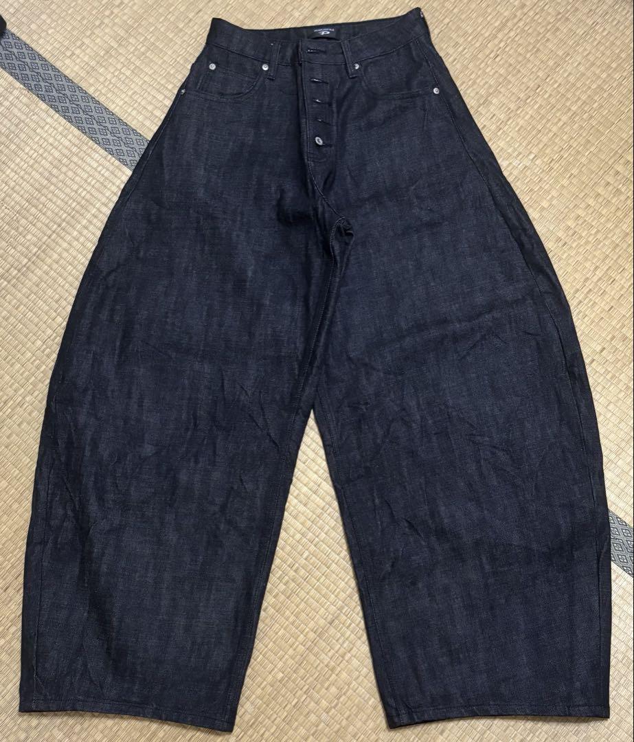 PEOPLESTYLE リジット生デニムパンツ バルーンジーンズ