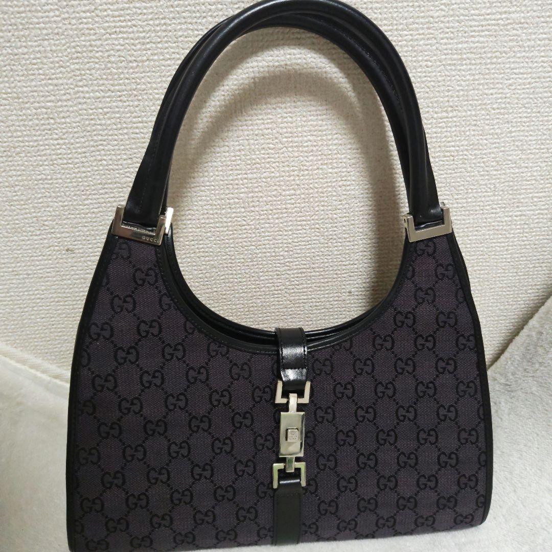 GUCCI ジャッキー ハンドバッグ ワンショルダー キャンバス レザー GG GUCCI ワンショルダーバッグ ハンドバッグ ジャッキー GG