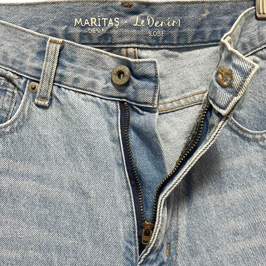 【マリタスデニム×スローブイエナ】ストレートデニム（M)カジュアル　コラボパンツ マリタスデニム×スローブイエナ】ストレートデニム（M