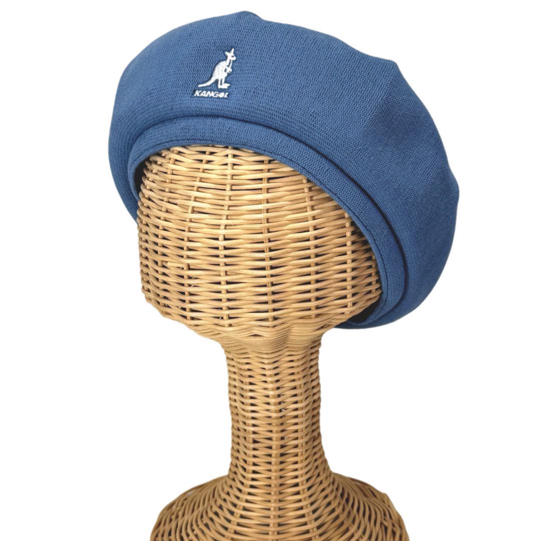BIGサイズ　KANGOL　メッシュ素材　竹繊維　ベレー帽　XLサイズ　ブルー