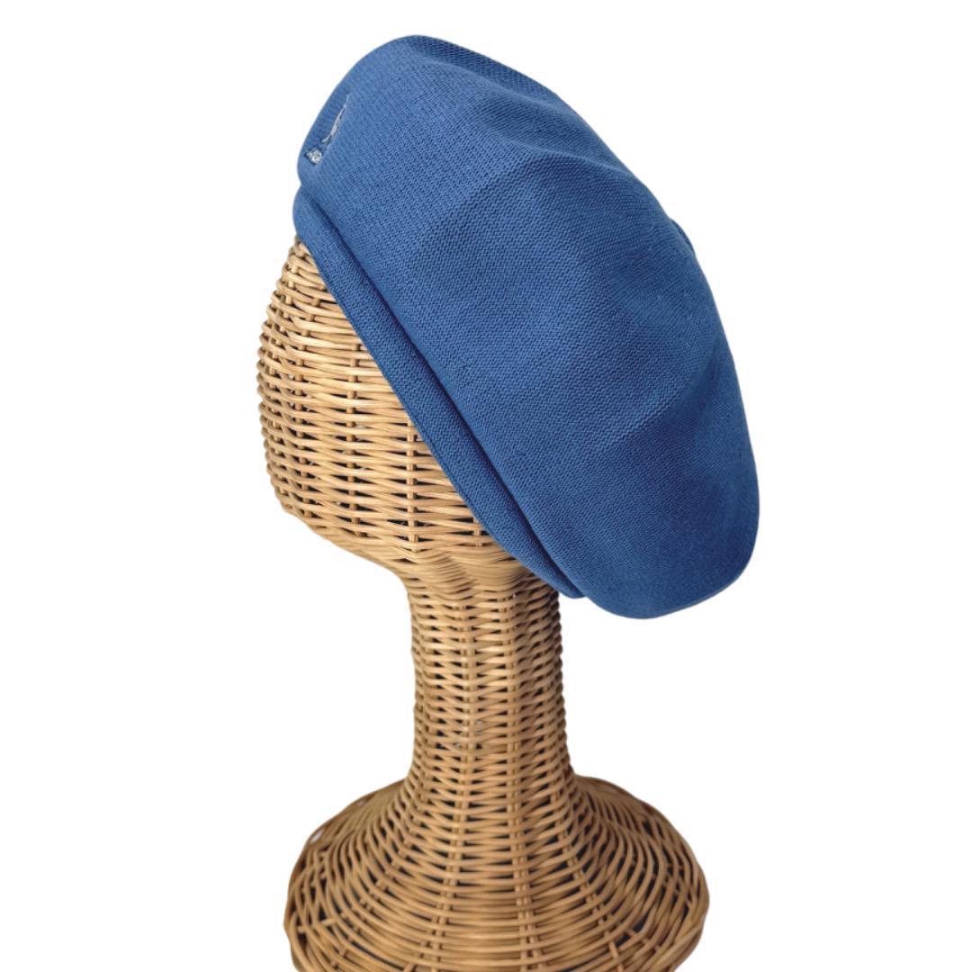 BIGサイズ　KANGOL　メッシュ素材　竹繊維　ベレー帽　XLサイズ　ブルー