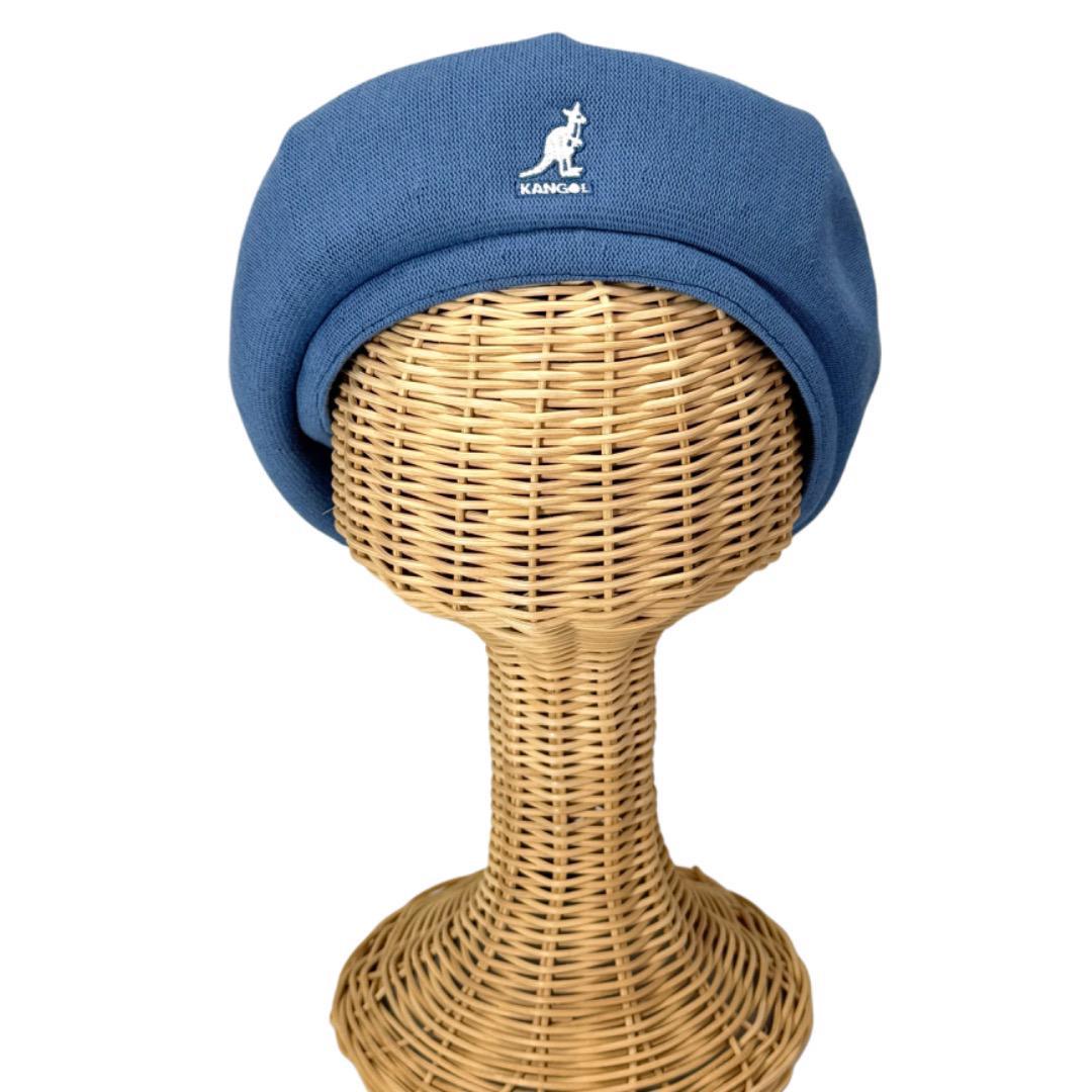 BIGサイズ　KANGOL　メッシュ素材　竹繊維　ベレー帽　XLサイズ　ブルー