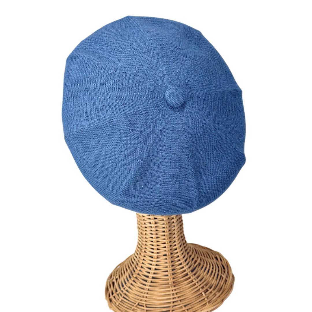 BIGサイズ　KANGOL　メッシュ素材　竹繊維　ベレー帽　XLサイズ　ブルー