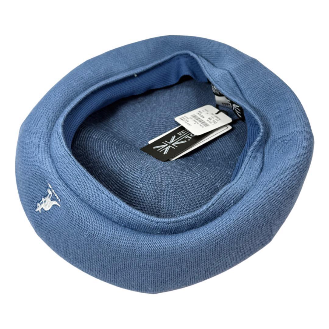 BIGサイズ　KANGOL　メッシュ素材　竹繊維　ベレー帽　XLサイズ　ブルー