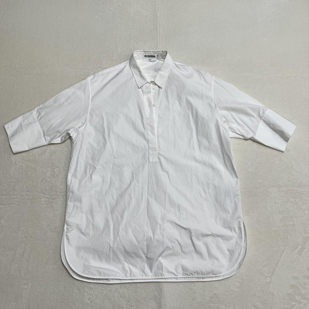 JIL SANDER ジルサンダー 23SS コットンポプリンブラウス 40 白