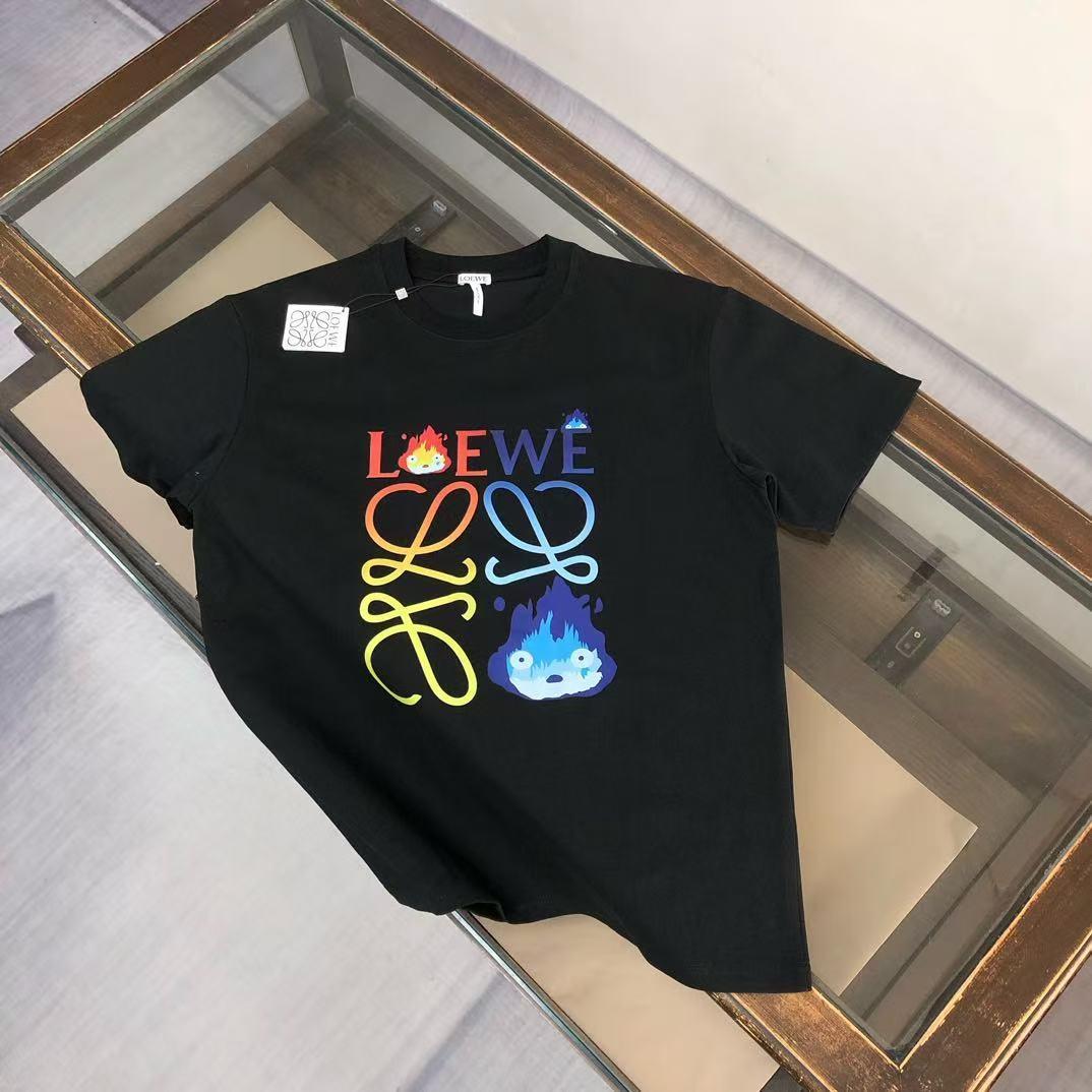 LOEWE カラフルロゴ Tシャツ Mサイズ ブラック