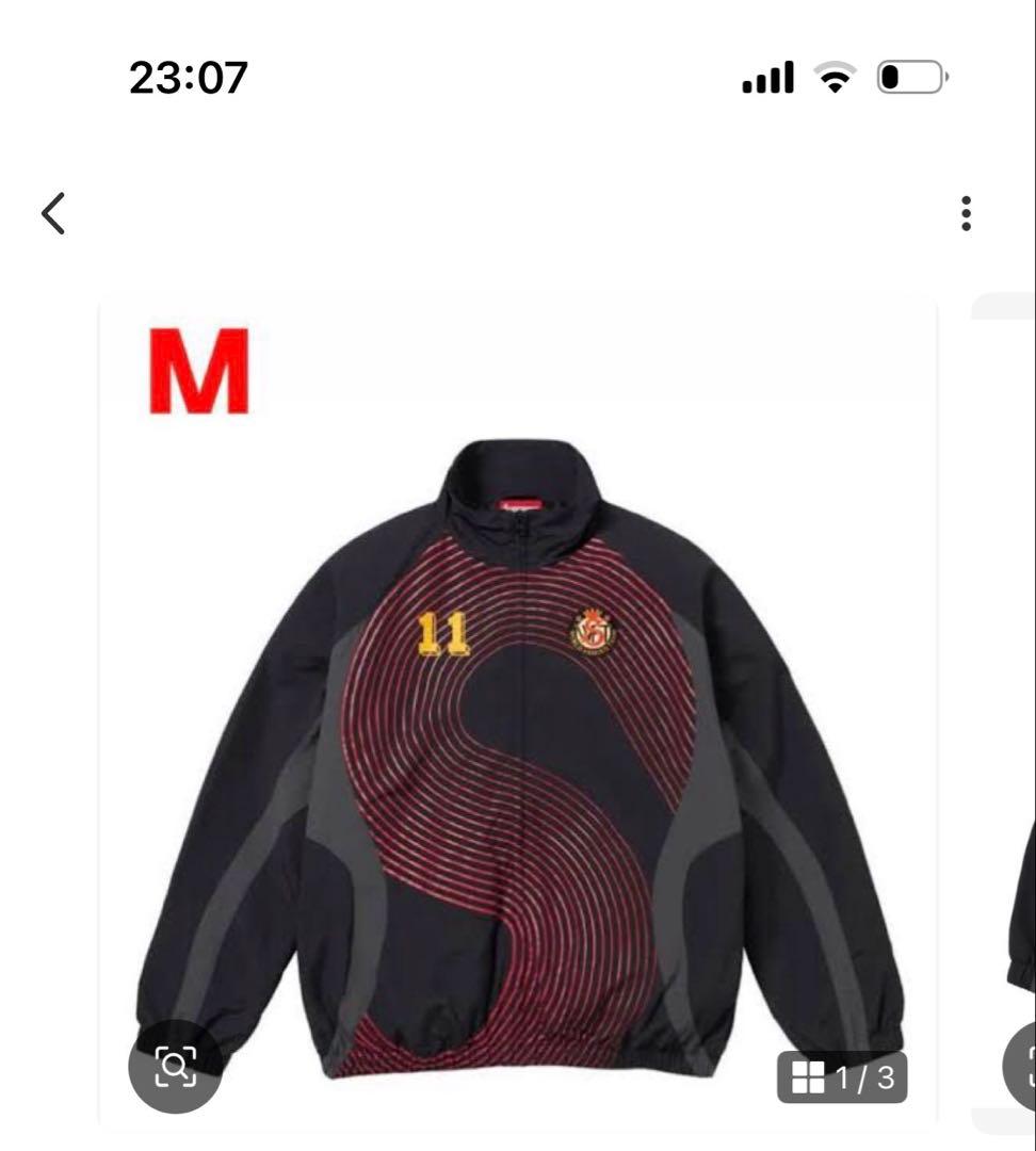 Supremeナイロンジャケット Mサイズ 黒/赤 11番