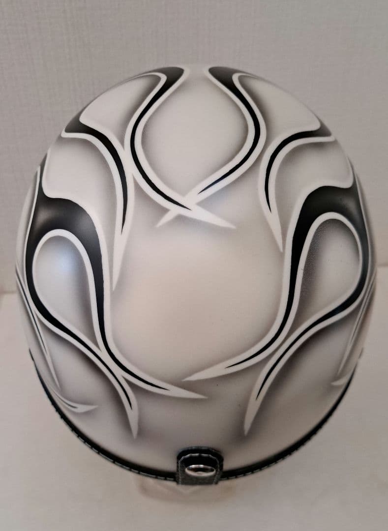 ショーティヘルメット　ポリヘル ブラックフレイムエイジング塗装