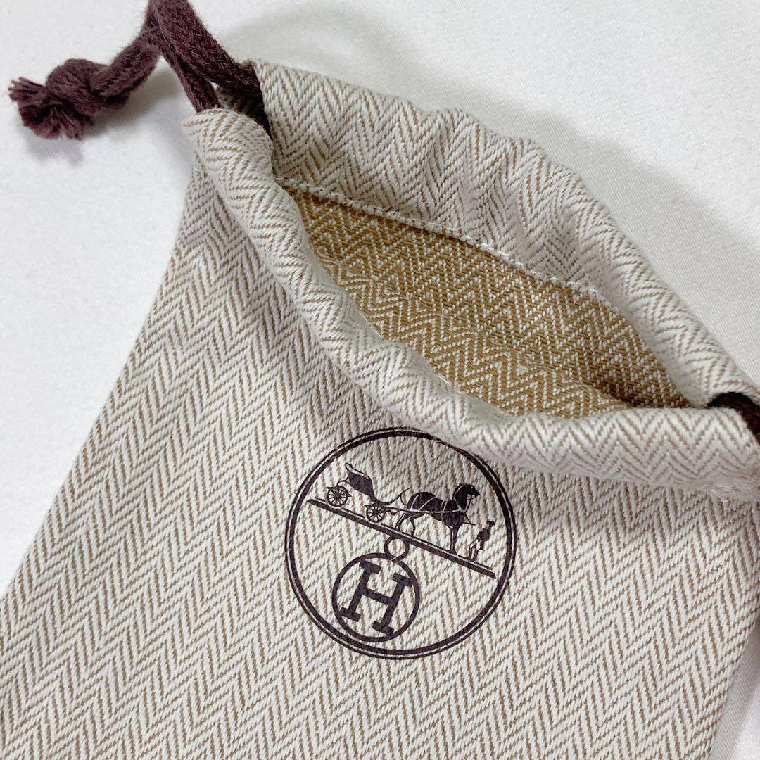 極美品 エルメス 保存袋 巾着袋 ヘンリボーン柄 アクセサリー