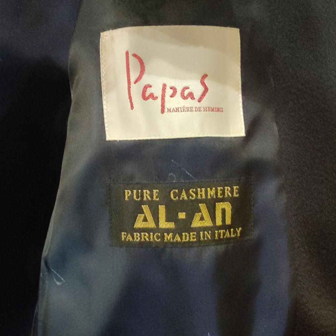 専用商品 Papas パパス カシミヤ100%チェスターコート L グレー 日本 チェスターコート(ロングコート) カシミヤ100% チャコール
