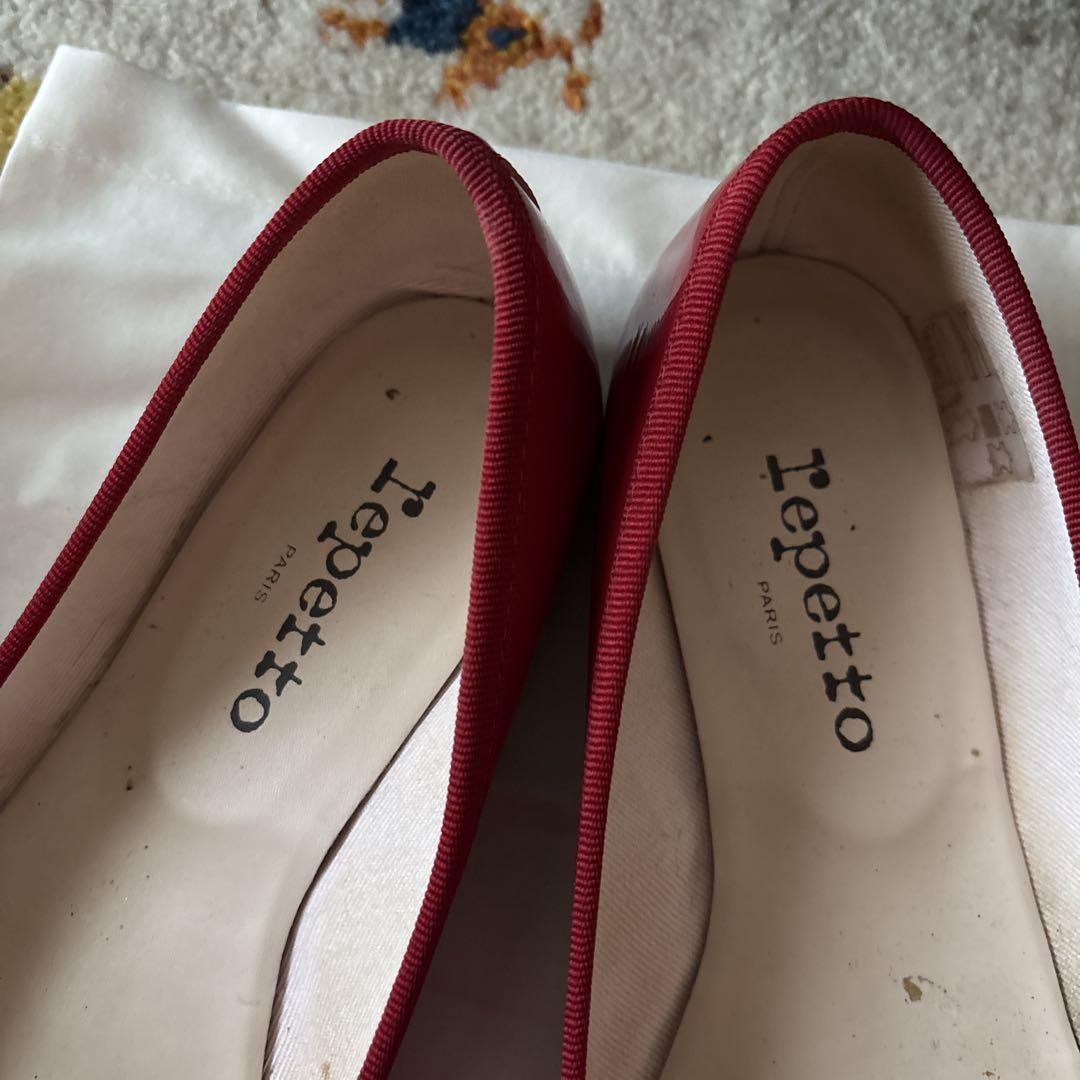 repetto レッド フラットシューズ（used） - メルカリ