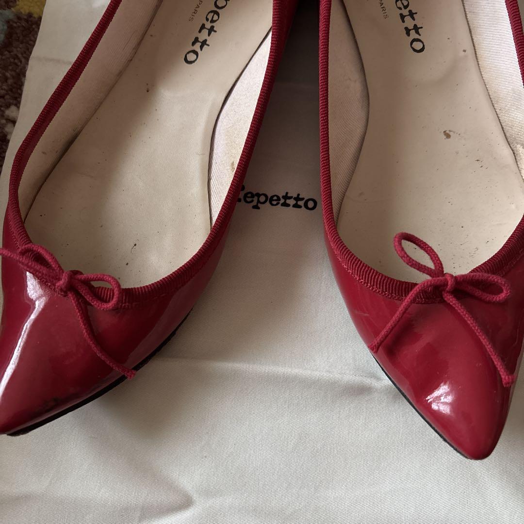 美品 repetto レペット バレエシューズ ブリジット レッド 赤 REPETTO Brigitte Ballerinas レペット ブリジット ナッパ
