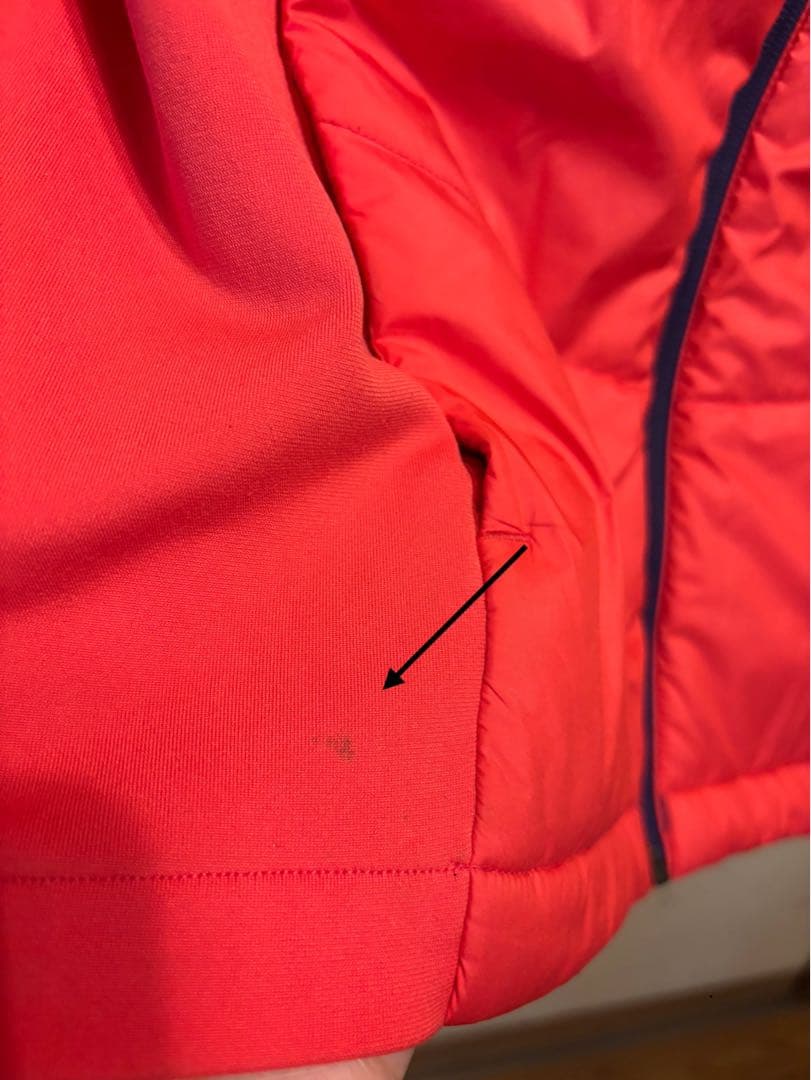 レッドオレンジ 中綿やや傷や汚れあり
