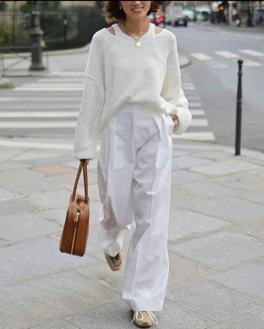 gypsohila Lightly Knit Tops ジプソフィア ホワイト