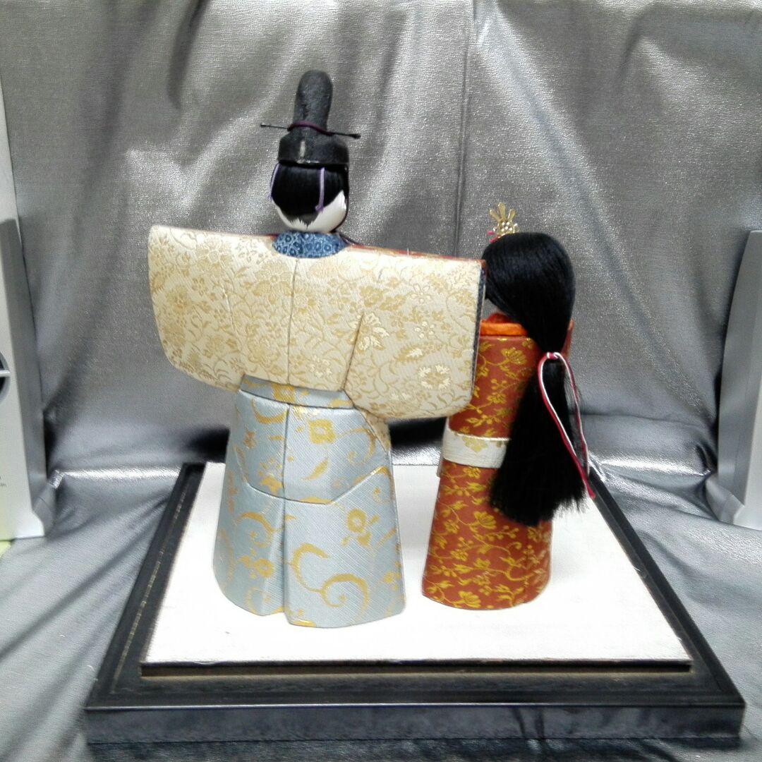 江戸木目込光琳雛(一秀作)硝子ケース付き